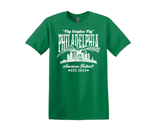 Fly Eagles Fly v2 Football Men's Classic T-Shirt Ultra Cotton Kelly Green