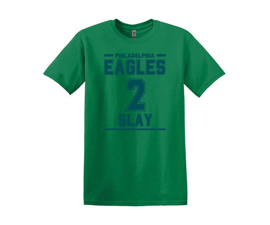 Eagles To Slay Football Men's Classic T-Shirt Ultra Cotton Kelly Green