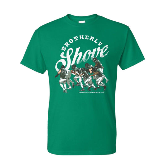 Brotherly Shove Eagles Men's Classic T-Shirt Heavy Cotton Kelly Green